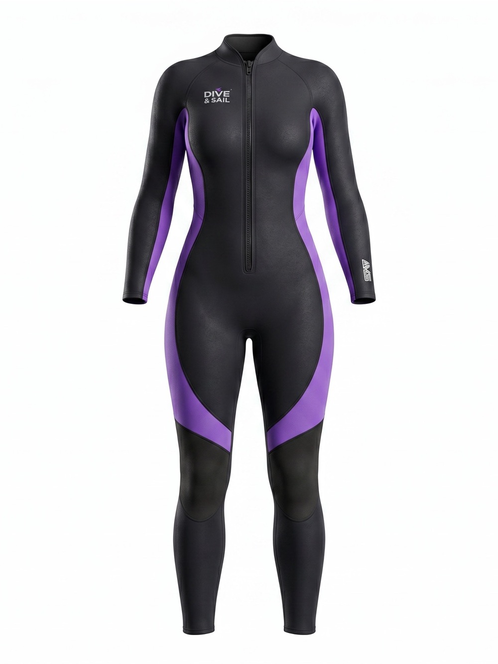 🆕 DIVE & SAIL Adults Long Sleeve One Piece Front Zip Wetsuit M